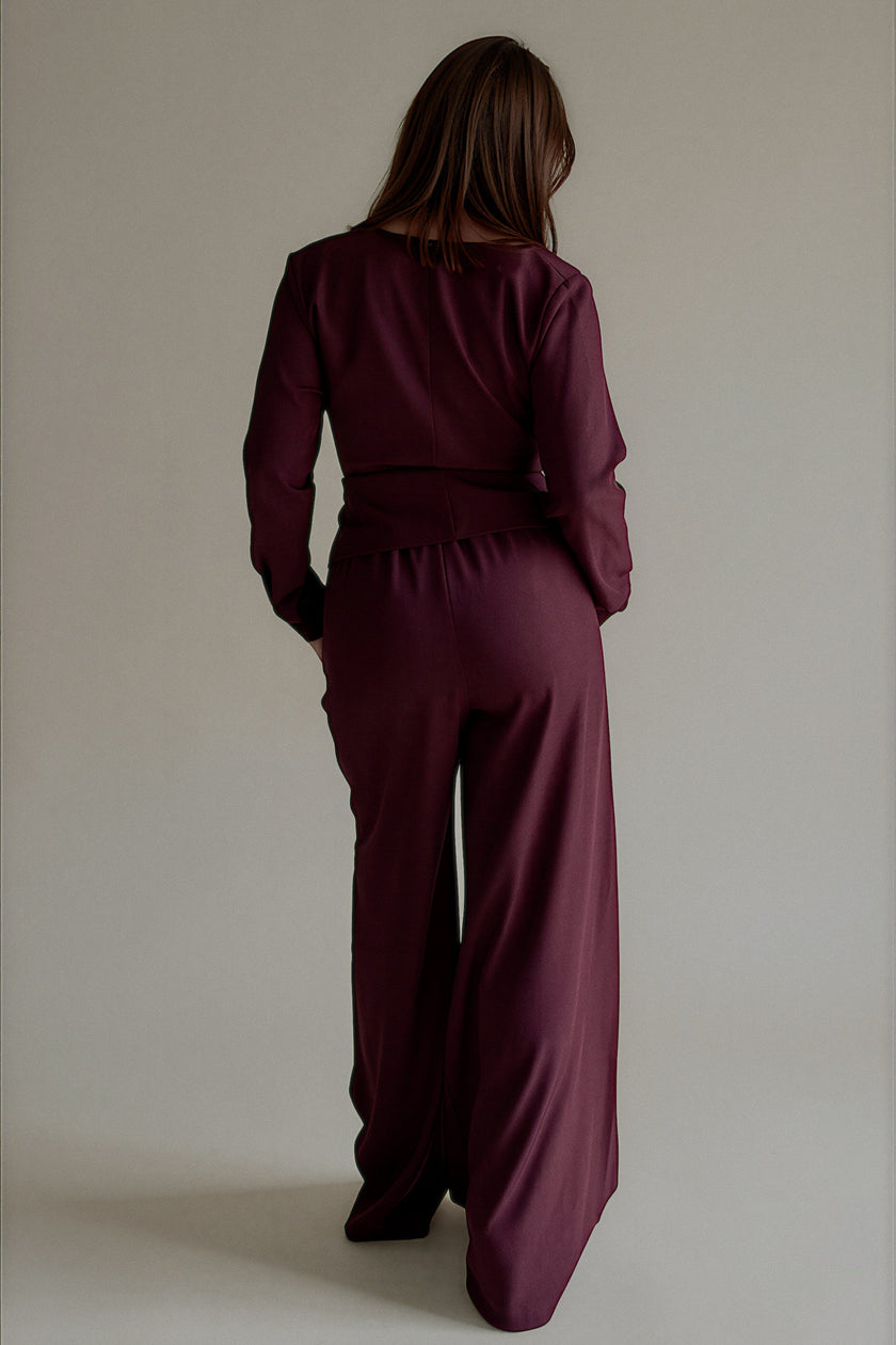 Ensemble ESMÉE prune, vue complète de dos