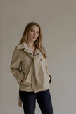 Trench VARENNE beige avec pièce amovible nouée autour du col