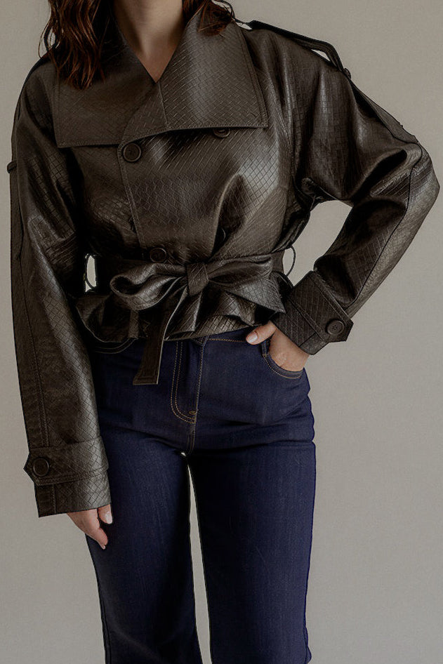 Veste perfecto VIVIENNE effet cuir texturé 
